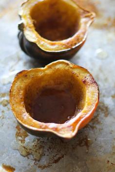 
                    
                        Roasted Acorn Squash with Bourbon Butter and Honey @Julia Mueller
                    
                