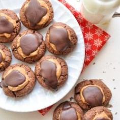 
                    
                        Buckeye Brownie Cookies - mypurplespoon
                    
                