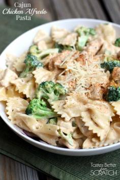 
                    
                        Cajun Chicken Alfredo Pasta recipe on TastesBetterFromScratch makes the easiest 30-minute-meal!
                    
                