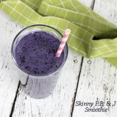 
                    
                        Low calorie PB & J smoothie ... featuring blueberries
                    
                