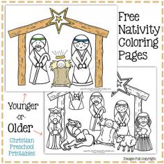 
                    
                        Simple Nativity Coloring Page for little ones
                    
                