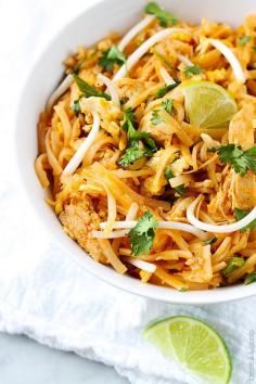 
                    
                        Better than take-out chicken pad thai -a quick and easy family favorite that's ready in just 30 minutes!
                    
                