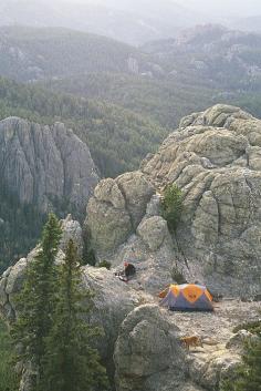 
                    
                        Camping on Harney Peak in the Black Hills,South Dakota
                    
                