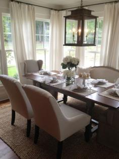 
                    
                        Love this dining room! Would be nice to have the settee as additional seating for company. Versatile and space saving!!
                    
                