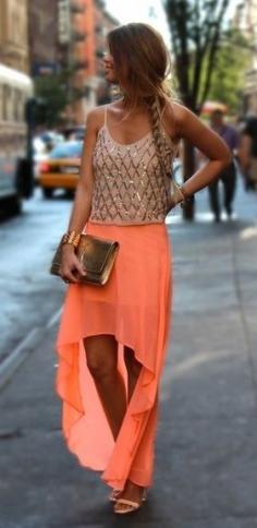 high low skirt, color