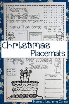 
                    
                        Download a set of free printable Christmas Placemats!  It's a great activity for the kiddos when there's a ton of family in the house!
                    
                