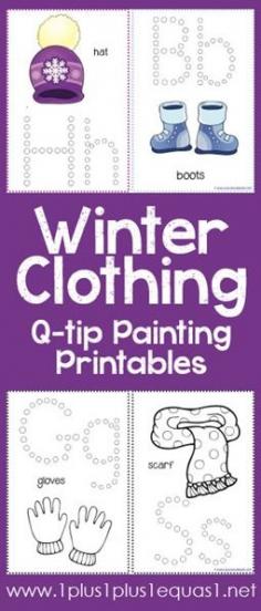 
                    
                        Winter Clothing Q-Tip Painting Printables {free} from @{1plus1plus1} Carisa
                    
                