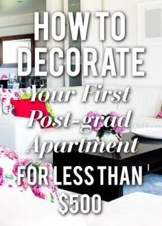 
                    
                        How To Decorate Your First Post-Grad Studio Apartment For $500 Or Less
                    
                