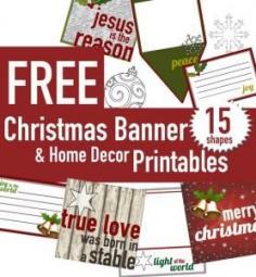 
                    
                        Grab your free Christmas Banner & Home Decor Printables! Perfect for moms and kids' crafts! VibrantHomeschool...
                    
                