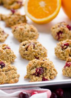 
                    
                        Gluten Free Cranberry Orange Cookies -- Festive cookies made with wholesome ingredients, these are to die for! One bowl and no funky gluten free flours. #cleaneating #holidays
                    
                