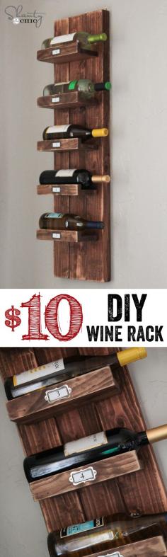 
                    
                        DIY Wine Rack… LOVE this! So cheap too! www.shanty-2-chic...
                    
                