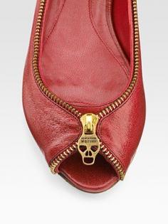 
                    
                        Zip-Detailed Ballet Flats from Alexander McQueen
                    
                