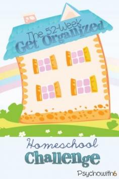 
                    
                        The 52-Week Get Organized Homeschool Challenge. Get organized this year in just an hour a week and let the kids help!
                    
                