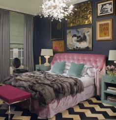 
                    
                        design by anne cole-pink velour bed
                    
                