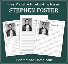 
                    
                        Stephen Foster was a songwriter known for his parlor and minstrel music. He is remembered as the “father of American music.” Download these free printable notebooking pages to use as you learn more...
                    
                