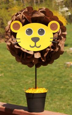 
                    
                        Lion pom pom centerpiece kit jungle safari noahs ark carnival circus baby shower first birthday
                    
                