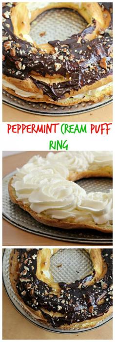 
                    
                        peppermint cream puff ring
                    
                