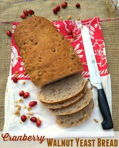 
                    
                        Cranberry Walnut Yeast Bread: A special holiday yeast bread featuring cranberries, walnuts and black pepper.
                    
                