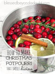 
                    
                        Learn how to make Christmas potpourri that will make your home smell heavenly! Super EASY!
                    
                