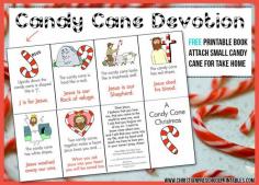 
                    
                        Candy Cane Devotion Minibook.  Each booklet is folded from a single sheet of paper, attach a small mini candy cane for a simple take home gift for children
                    
                