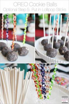 
                    
                        OREO Cookie Ball Holiday Decorating Party using my Original Sequined Clear Sparkle Sticks™ by @Soiree Event Design
                    
                