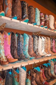 Lane Boots wall display. I'll take one of each!