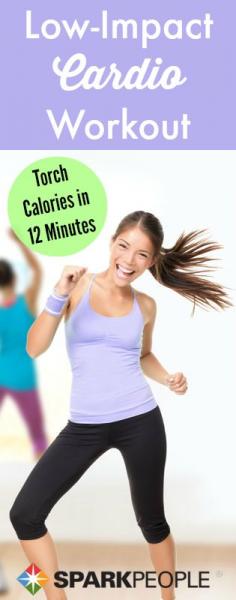 
                    
                        Low impact doesn't have to mean low calorie burn. This fun cardio workout is short and sweet but will leave you sweating! #Cardio #Workout
                    
                