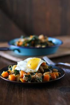 
                    
                        Butternut squash hash with apples, sausage and kale. #breakfast #putaneggonit
                    
                