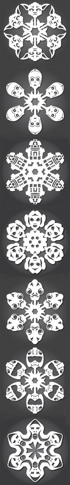 
                    
                        Star Wars Snowflake Templates. Print them out and create a Star Wars winter wonderland!
                    
                