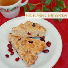 
                    
                        3 Ingredient Cranberry Eggnog Scones for last minute guests | Teaspoonofspice.com
                    
                