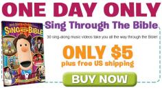 
                    
                        Today only (12/4) – get the Sing Through the Bible DVD from What’s in the Bible? for just $5!!  And right now they are offering FREE shipping as well with no minimum purchase.  Plus, when you spend $30 or more, get 30% off too (through 12/15)!!
                    
                