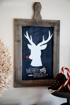 
                    
                        Rudolph Sign...I love the chalkboard look, could do with something other than Rudolph as well!
                    
                