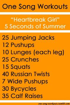 
                    
                        One song workouts are probably the coolest way to loose weight because i feel like if im moving to music i wont quit
                    
                