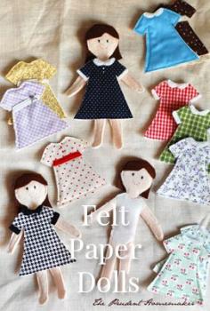 
                    
                        Felt Paper Dolls #make #craft #kids #activity #fun #sew #easy #felt #fabric #kits #charity
                    
                