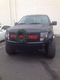 
                    
                        Auto Enhancement Ford Raptor SVT custom grill and in the holiday spirit. Open house today, great tri tip sandwiches!
                    
                