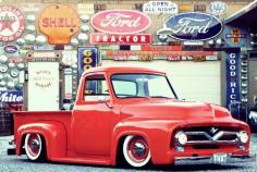 
                    
                        A (very, very slammed) 55 Ford F100 PU
                    
                