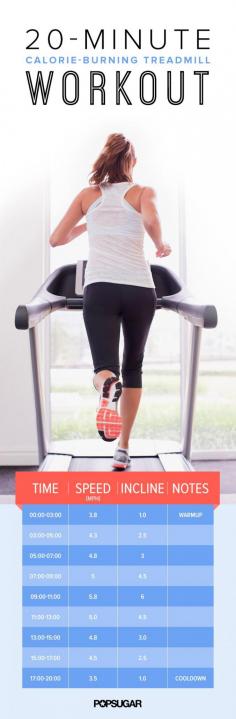 
                    
                        All you need is 20 minutes to do this calorie-torching treadmill workout!
                    
                