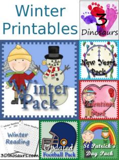 
                    
                        Round Up of Winter Printables from 3 Dinosaurs
                    
                