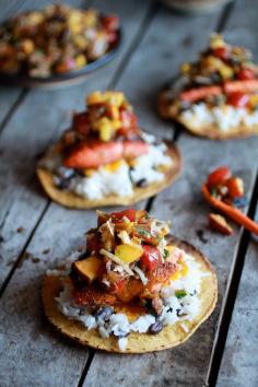 
                    
                        Caribbean Jerk Salmon Tostadas with Grilled Pineapple, Peach & Coconut Salsa via Half Baked Harvest #recipe
                    
                