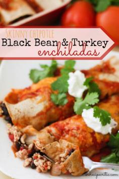
                    
                        The Recipe Critic: Skinny Chipotle Black Bean & Turkey Enchiladas
                    
                
