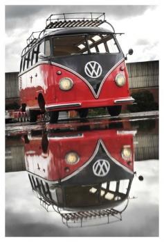 
                    
                        Volkswagen Transporter Van Type1: VW Reflection.   I could cry she's so pretty!!!
                    
                