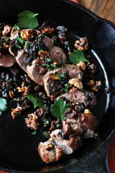 
                    
                        Easy Holiday Pork Tenderloin with Bacon Raisin Chutney
                    
                