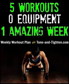 
                    
                        5 Workouts to do this week at home - no equipment needed! Tone-and-Tighten.com
                    
                