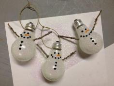 
                    
                        Snowman Ornament Tutorial | Kelsey Bang - I'd paint the tops black and maybe add a rim to it.
                    
                