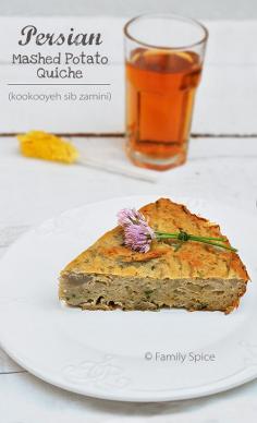 
                    
                        What to do with leftover mashed potatoes... make Leftover Mashed Potato Quiche | Kookooyeh Sib Zamini | from Persian food expert Laura Bashar (and the author of Cooking Techniques with Olive Oil)
                    
                