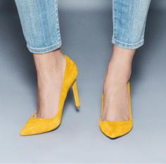 Mustard yellow heels