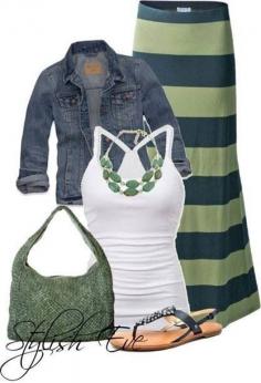 Cute spring outfit, minus the jean jacket. Just not my style. :-)