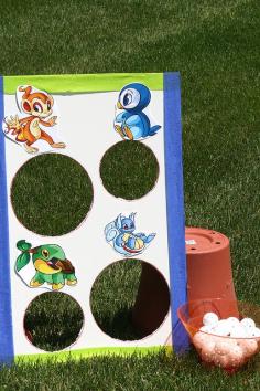 
                    
                        pokemon party game.  Could easily do this in another theme, and the kids would love it!
                    
                