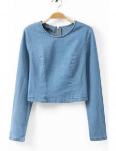 
                    
                        crop denim blouse...
                    
                