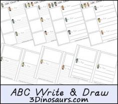 
                    
                        Free ABC Draw & Write Pages 4 different types - 3Dinosaurs.com
                    
                